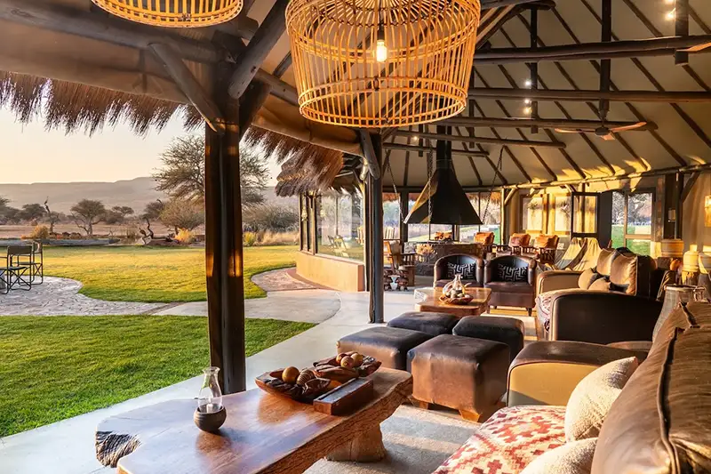 Blick von der Lodge in Namibia